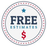 Free estimates badge for residential and commercial plumbing services in Houston.